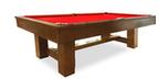 Windsor 8 foot pool table in Bourbon finish with genuine slate