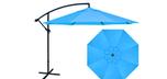 Parasol de jardin octogonal 10 pieds bleu décentré Patio Promo