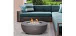 Rougemont round Fire table with concrete grey finish