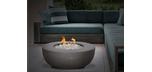 Rougemont round Fire table with concrete grey finish