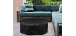 Rougemont round Fire table with concrete grey finish