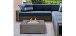 Stanbridge Square Fire table with concrete grey finish