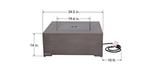 Stanbridge Square Fire table with concrete grey finish