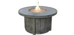 Table de feu ronde Huntington au fini gris béton