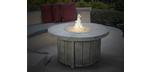 Huntington round Fire table with concrete grey finish