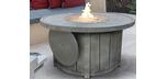Table de feu ronde Huntington au fini gris béton