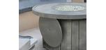 Huntington round Fire table with concrete grey finish