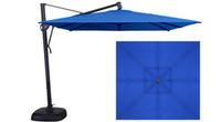 Parasol de jardin Bleu Pacifique 10 pieds Treasure Garden avec tissu durable Sunbrella