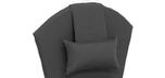 Black Adirondack chair cushion with adjustable head rest pillow