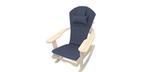 Coussin de chaise adirondack Bleu Marin avec coussin de nuque