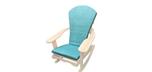 Turquoise Blue Adirondack chair cushion with adjustable head rest pillow