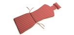 Red Chevron pattern Adirondack chair cushion with adjustable head rest pillow