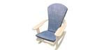 Denim Blue Adirondack chair cushion with adjustable head rest pillow