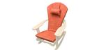 Sunset Orange Adirondack chair cushion with adjustable head rest pillow