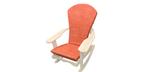 Sunset Orange Adirondack chair cushion with adjustable head rest pillow