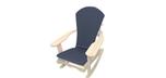 Coussin de chaise adirondack Bleu Marin