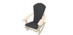 Black Adirondack chair cushion