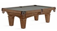 Table de billard 7 pieds Brunswick Allenton fini Brun Foncé Rustique et pattes fuselées