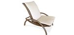 Chaise extérieure inclinable ajustable Recline brun Java pour patio