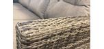 Lorraine 3 piece outdoor modular sectional set with grey cushions