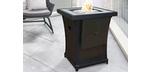 Dunham vertical black outdoor fire pit table