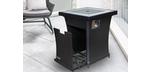 Dunham vertical black outdoor fire pit table