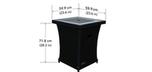 Dunham vertical black outdoor fire pit table