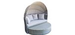 Solea day bed in Stone Grey with retractable canopy