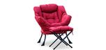 Chaise patio extérieure rouge confortable Bella avec pouf