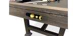 Table de bumper pool Majestic avec base noire et bandes grise