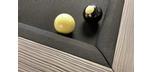 Table de bumper pool Majestic avec base noire et bandes grise