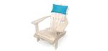 Aqua blue lumbar support or head pillow for outdoor Adirondack or patio chair