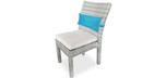 Coussin de tête ou lombaire bleu aqua pour chaise adirondack extérieure