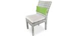 Coussin de tête ou lombaire vert kiwi pour chaise adirondack extérieure