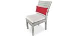 Coussin de tête ou lombaire rouge pour chaise adirondack extérieure