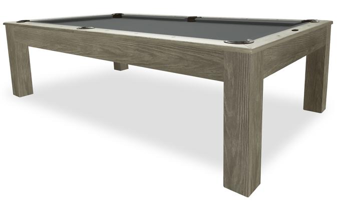 Mensa Barn-wood Grey 8 foot pool table with real slate and 25 year warranty