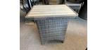 119$ ( Rég. 349$ ) Table à café extérieure rotin brun fabrication de qualité en aluminium qui ne rouillera pas