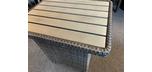 119$ ( Rég. 349$ ) Table à café extérieure rotin brun fabrication de qualité en aluminium qui ne rouillera pas