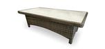 Java brown outdoor rectangular durable synthetic wicker coffee table