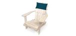 Navy blue lumbar support or head pillow for outdoor Adirondack chair