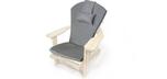 Coussin de chaise Adirondack Gris avec coussin de nuque ajustable