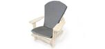 Coussin de chaise Adirondack Gris avec coussin de nuque ajustable