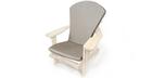 Coussin de chaise Adirondack extérieur avec tissue Sunbrella Gris