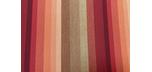 Made in Canada, Red and Orange stripe outdoor Adirondack chair cushion with Sunbrella fabric