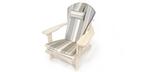 Made in Canada, Grey stripe outdoor Adirondack chair cushion with Sunbrella fabric