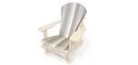 Coussin de chaise Adirondack extérieur avec tissue Sunbrella rayé Gris