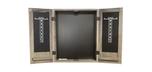 Cabinet de dard en bois massif Majestic au fini Gris Rustique