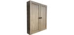 Cabinet de dard en bois massif Majestic au fini Gris Rustique