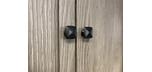 Cabinet de dard en bois massif Majestic au fini Gris Rustique