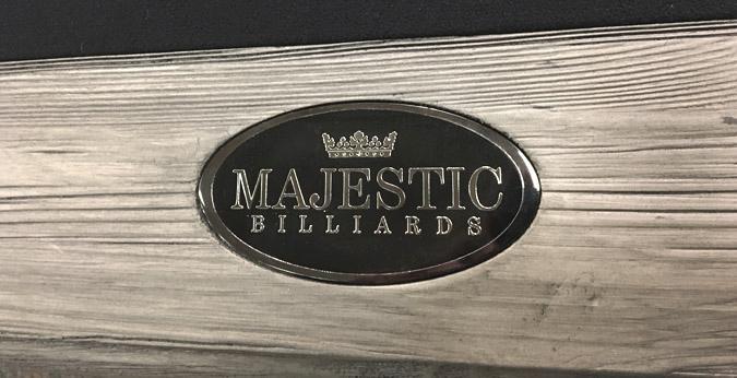 Table billard Majestic Pioneer 7 pieds fini bois de grange Table billard Majestic Pioneer 7 pieds fini bois de grange